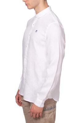 Camicia uomo slim button-down in lino
