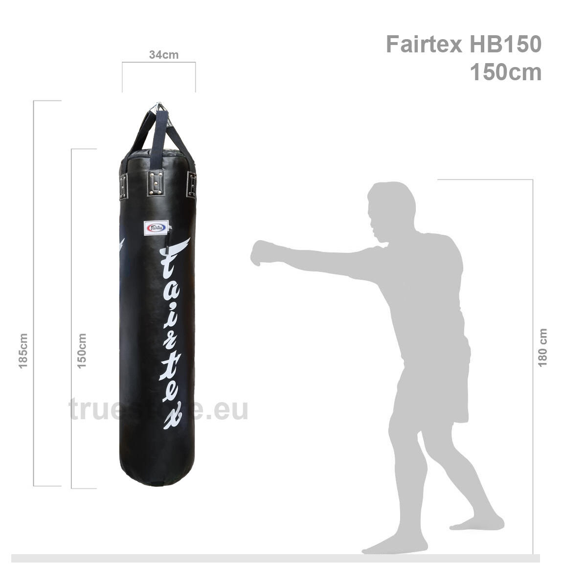 Fairtex HB150 150x34cm Bananabag leer, rot 2/2
