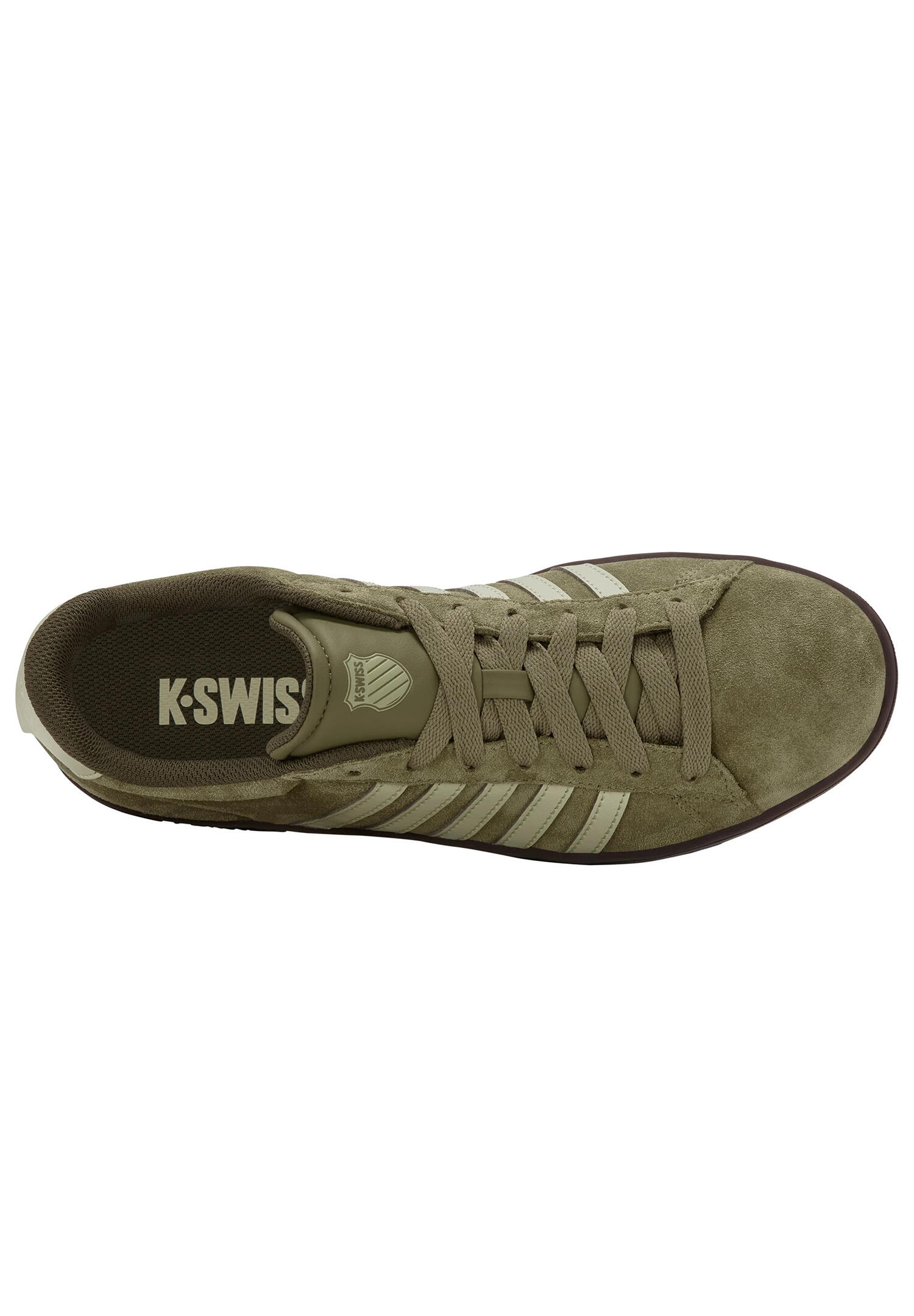Zapatilla baja Court TieBRK II SDE K-SWISS hombre, verde, marrón caqui 5/6