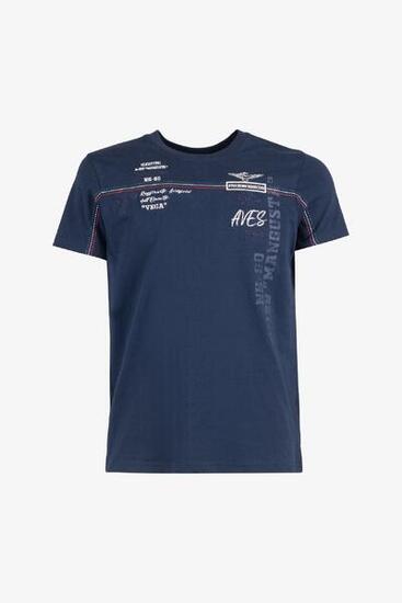 T-shirt Aviazione Esercito a maniche corte militare in cotone uomo
