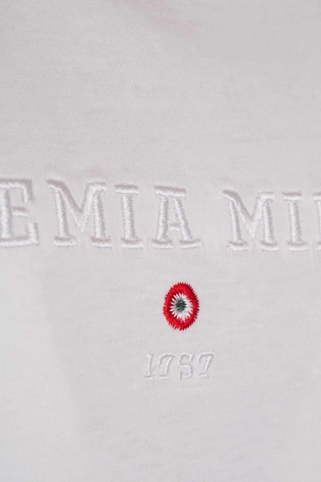 T-shirt Esercito Accademia Militare a maniche corte bianca in cotone uomo 3/4