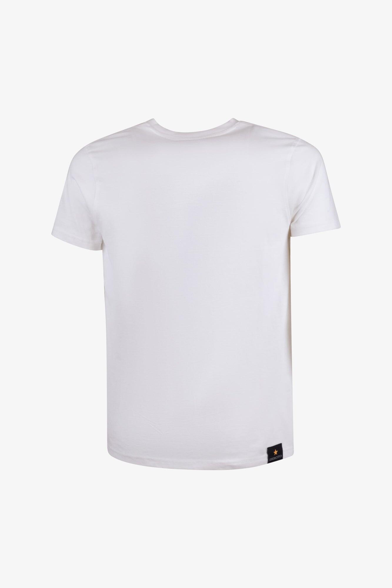 T-shirt Esercito Accademia Militare a maniche corte bianca in cotone uomo 2/4