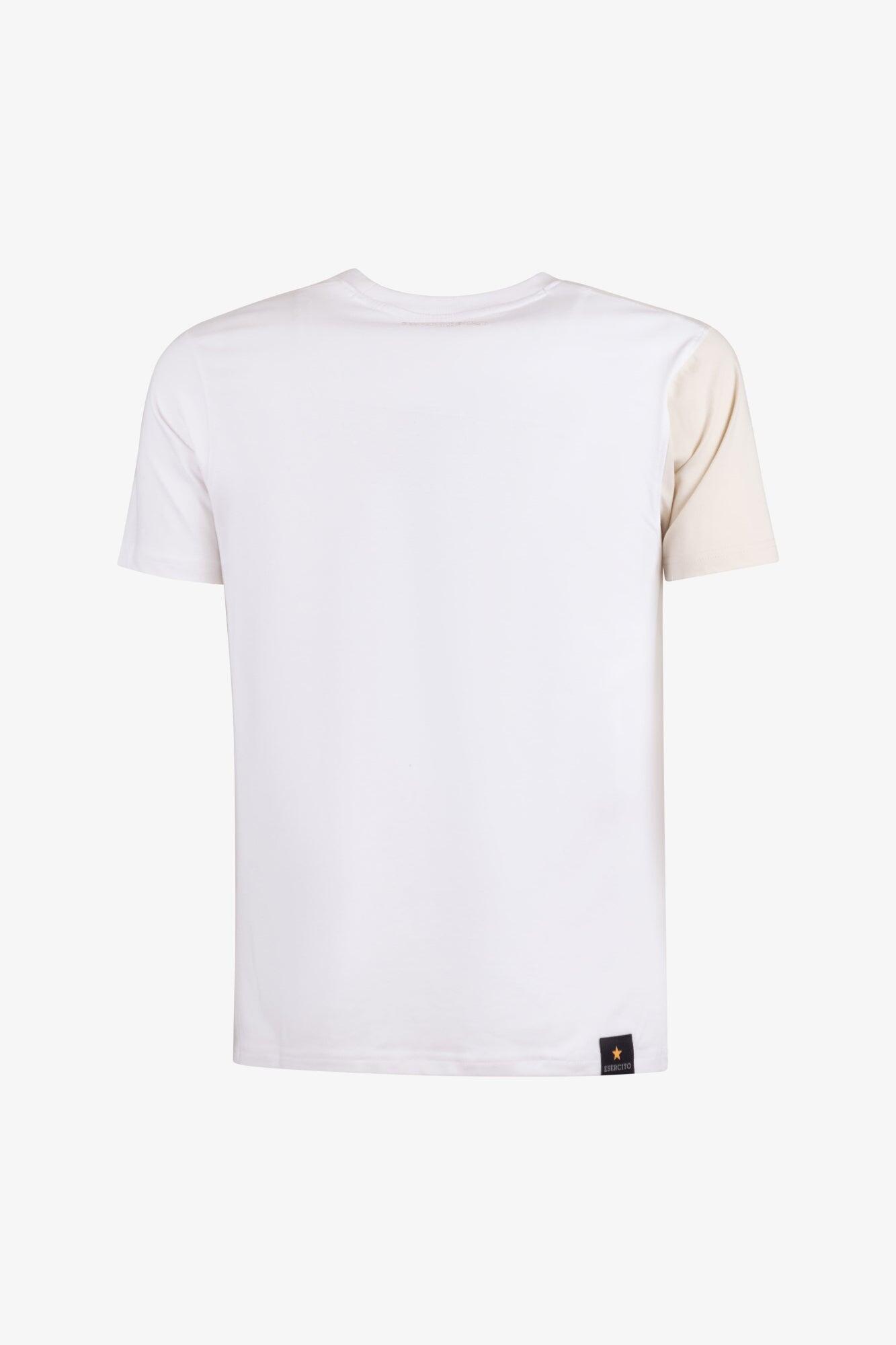 T-shirt Esercito a maniche corte bianca in cotone uomo 2/4