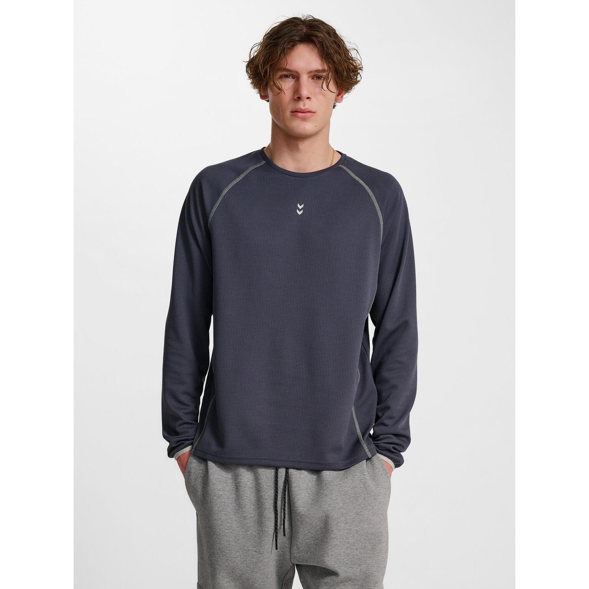 Hummel - Enfiler T-shirt Hmlpulse Homme Hummel - T-shirt Manches Longues - Gris|marron|noir - Decathlon