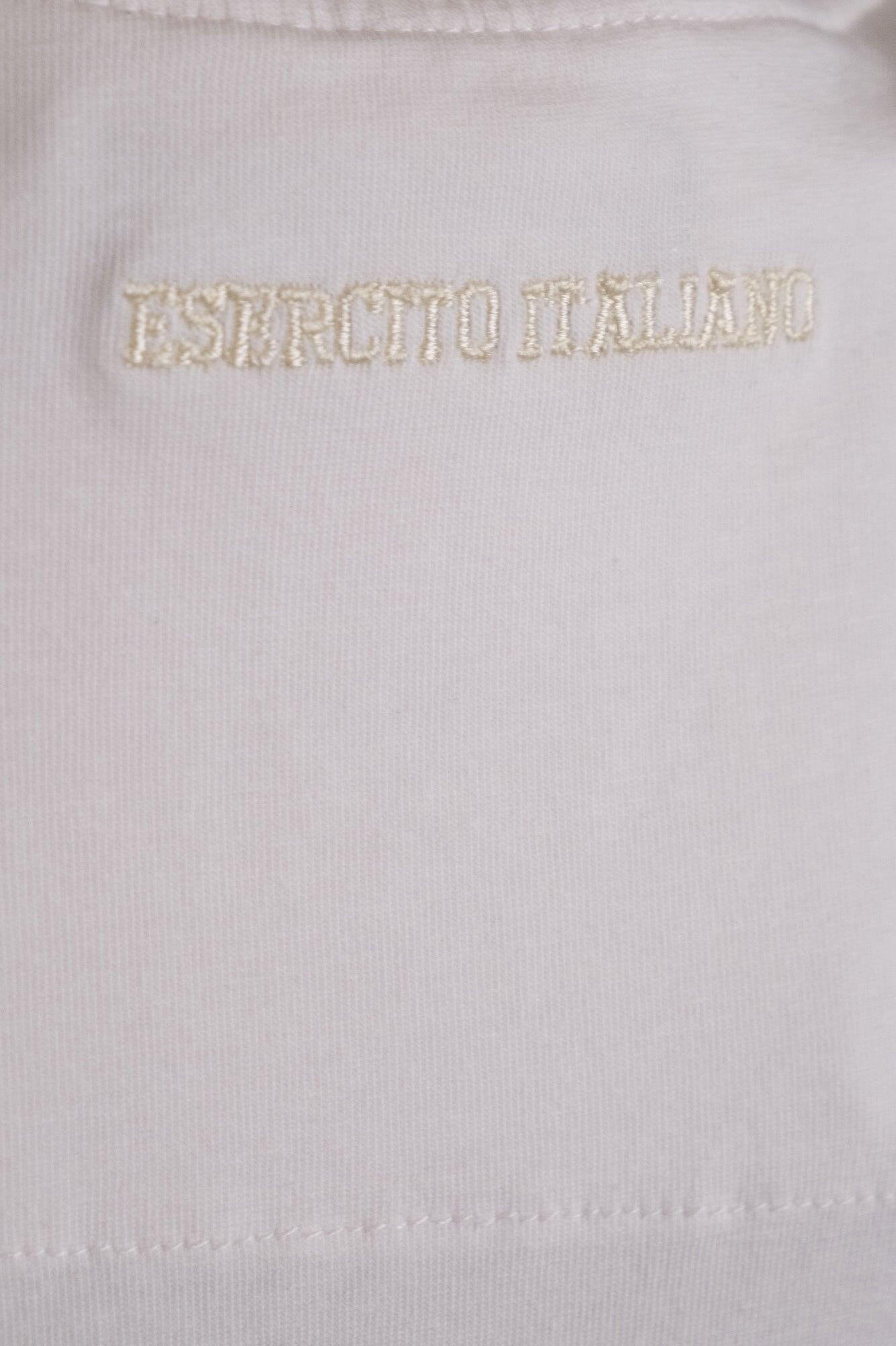 T-shirt Esercito a maniche corte bianca in cotone uomo 4/4
