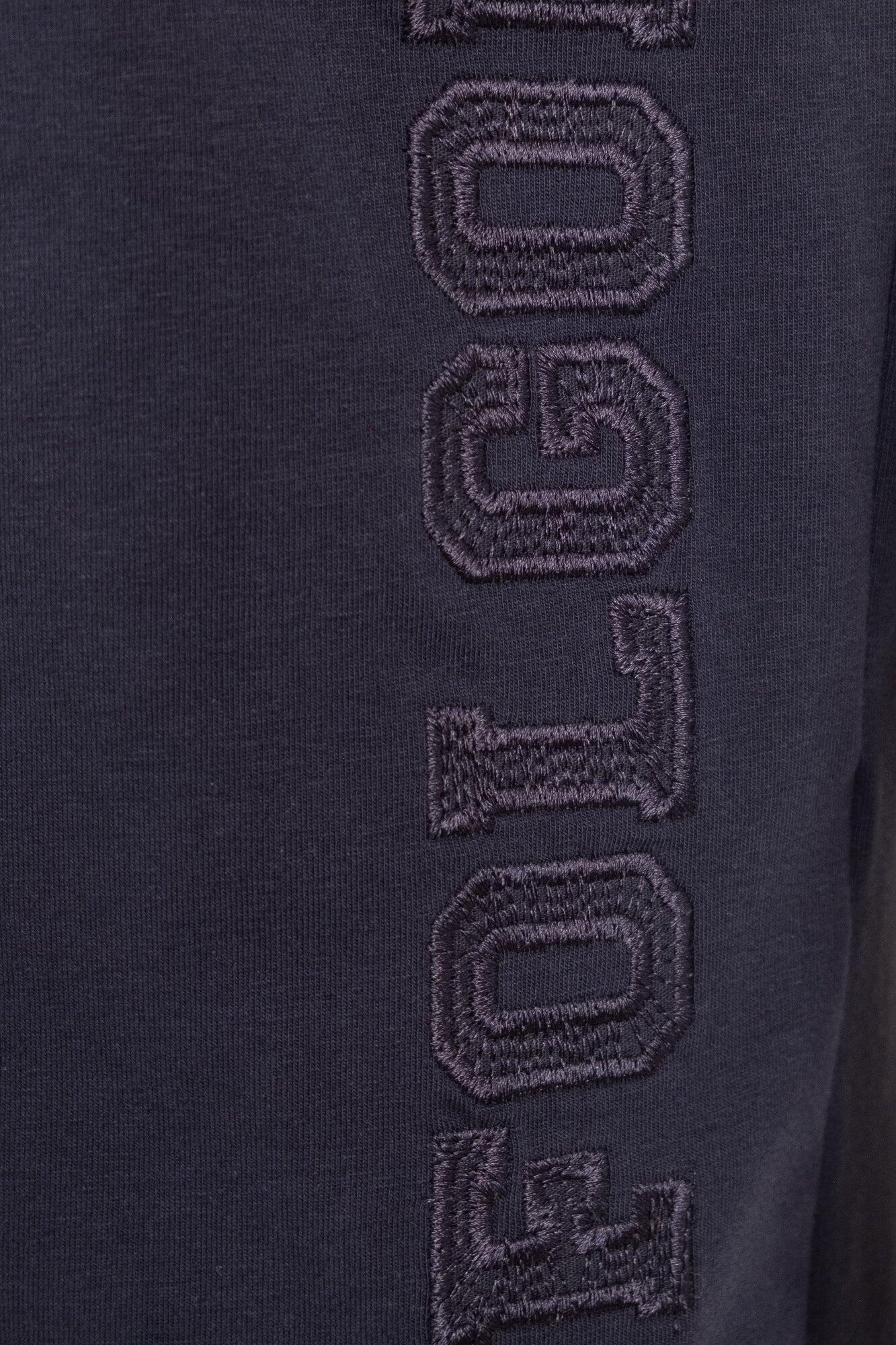 T-shirt Folgore a maniche corte blu in cotone uomo 4/5