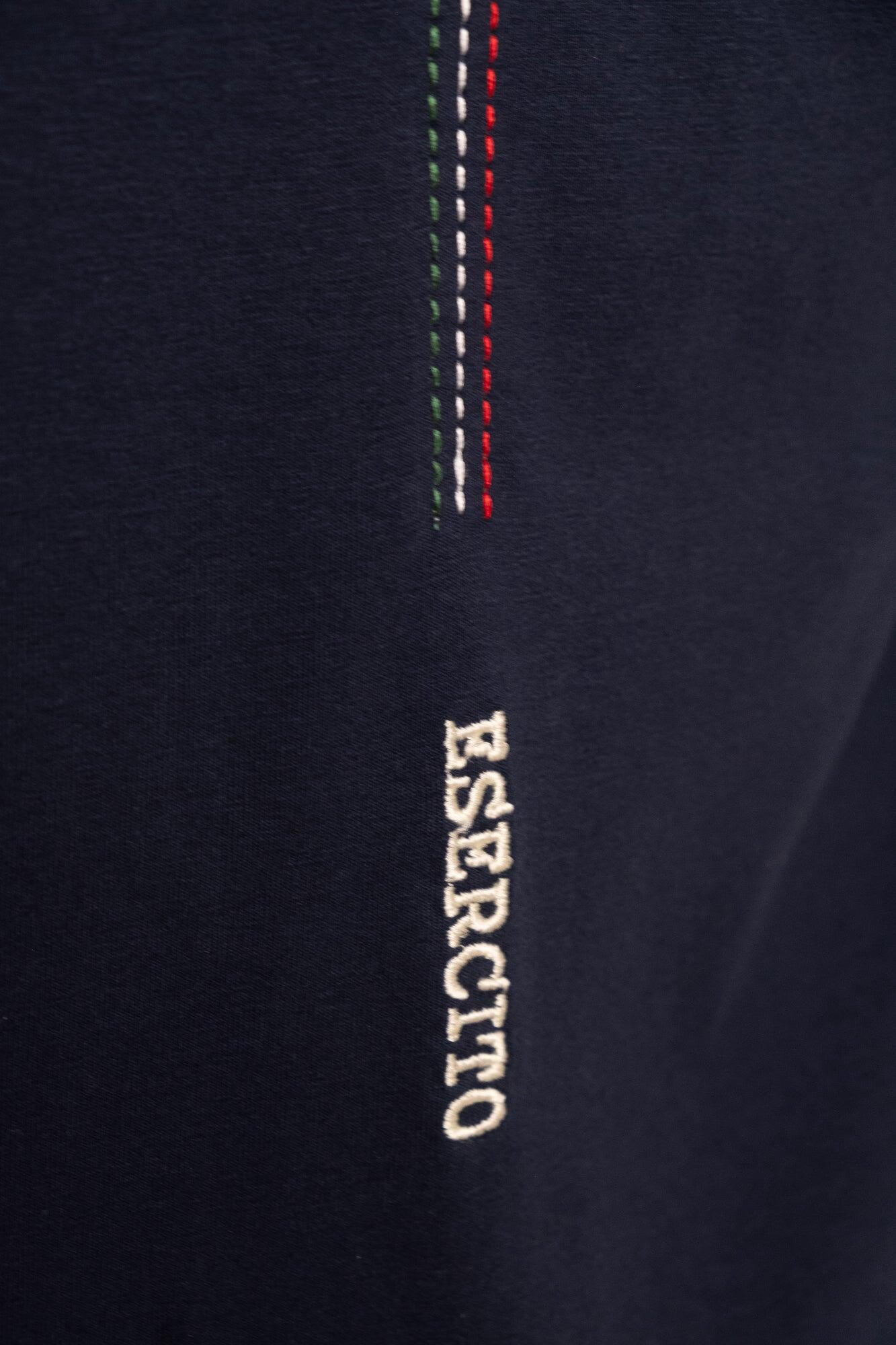 T-shirt Esercito a maniche corte blu in cotone uomo 4/4