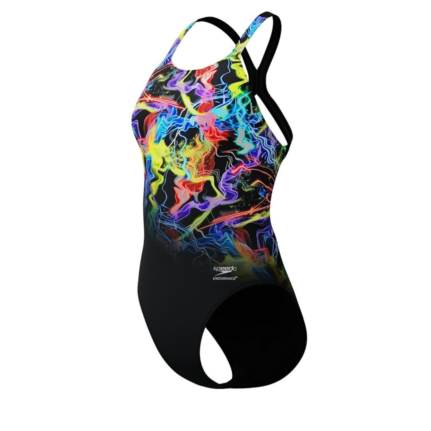 Speedo Badpak Eco Endurance+ Placement Print Powerback Zwart/Geel 5/5