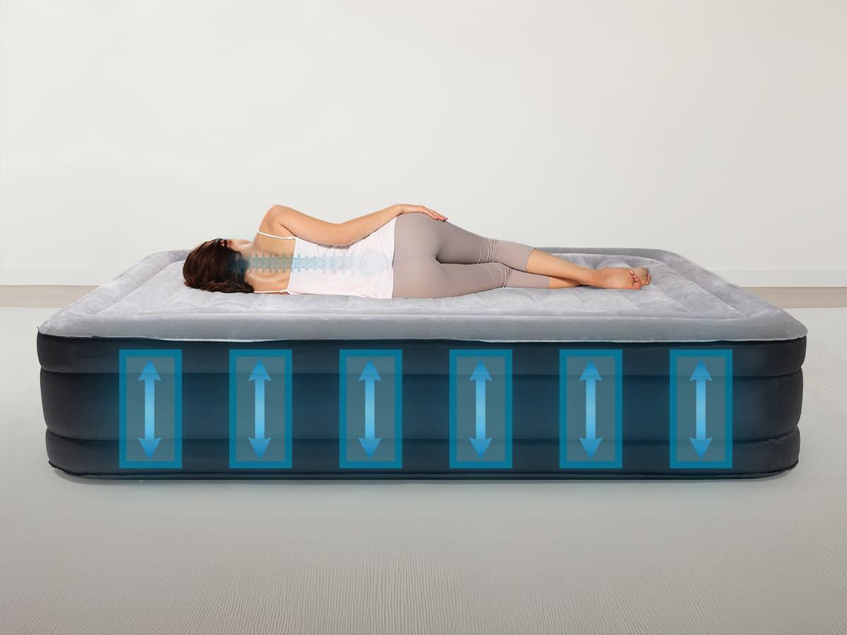 Matelas gonflable double Sveja - 2 personnes - pompe intégrée - Sac de transport 3/7