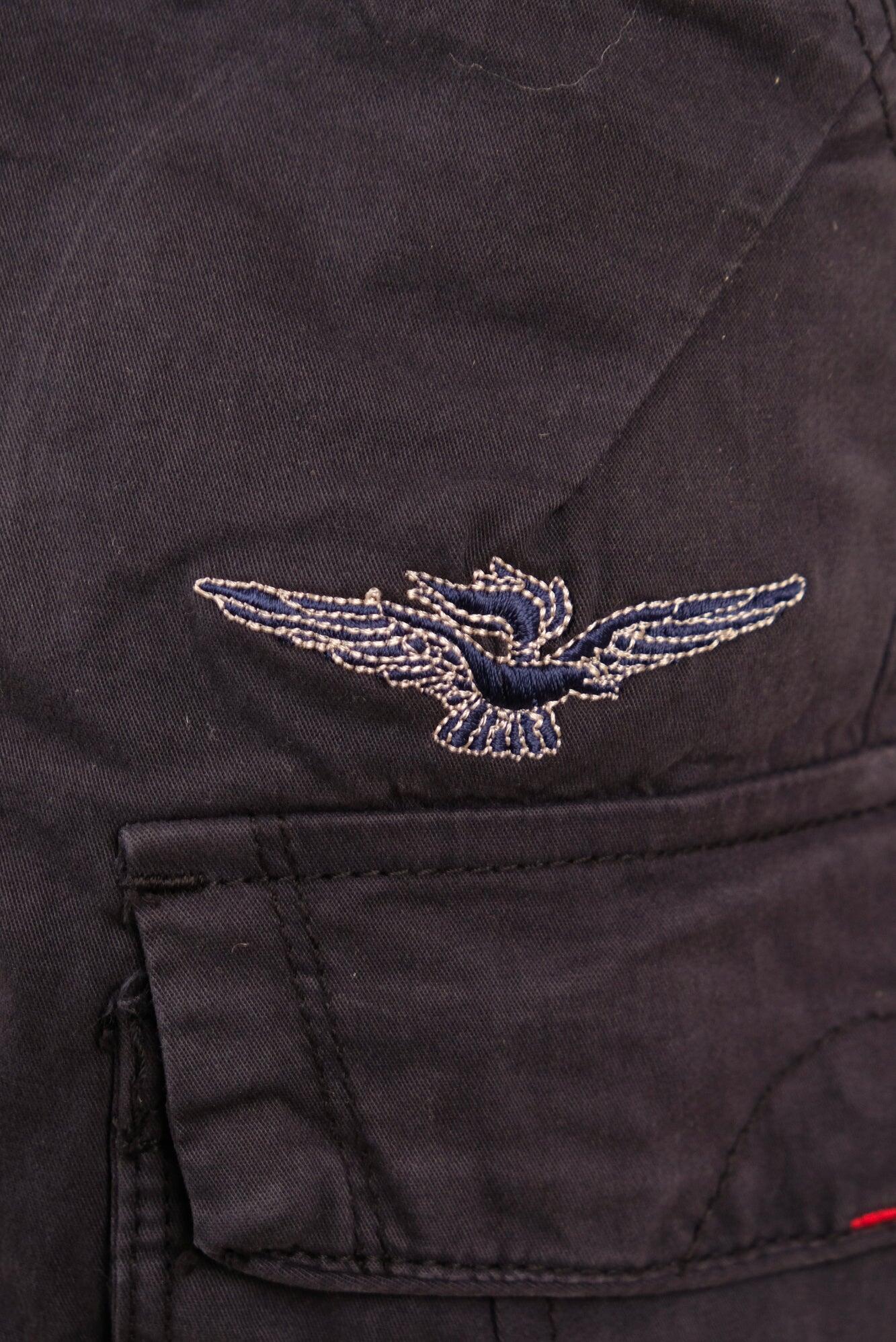Bermuda Aviazione Esercito blu in cotone uomo 3/4
