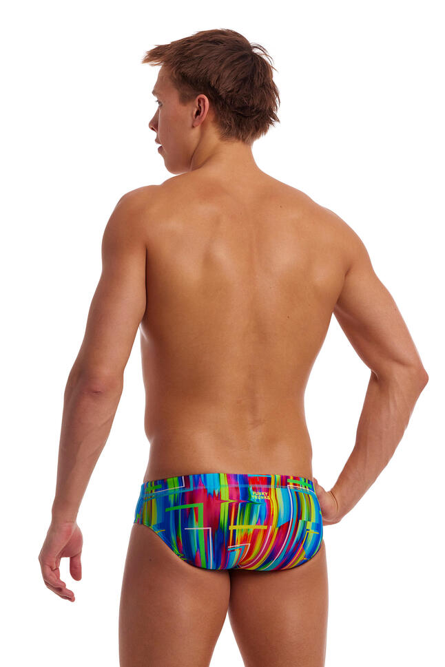 Kąpielówki męskie slipy na basen treningowe Funky Trunks The Glitch