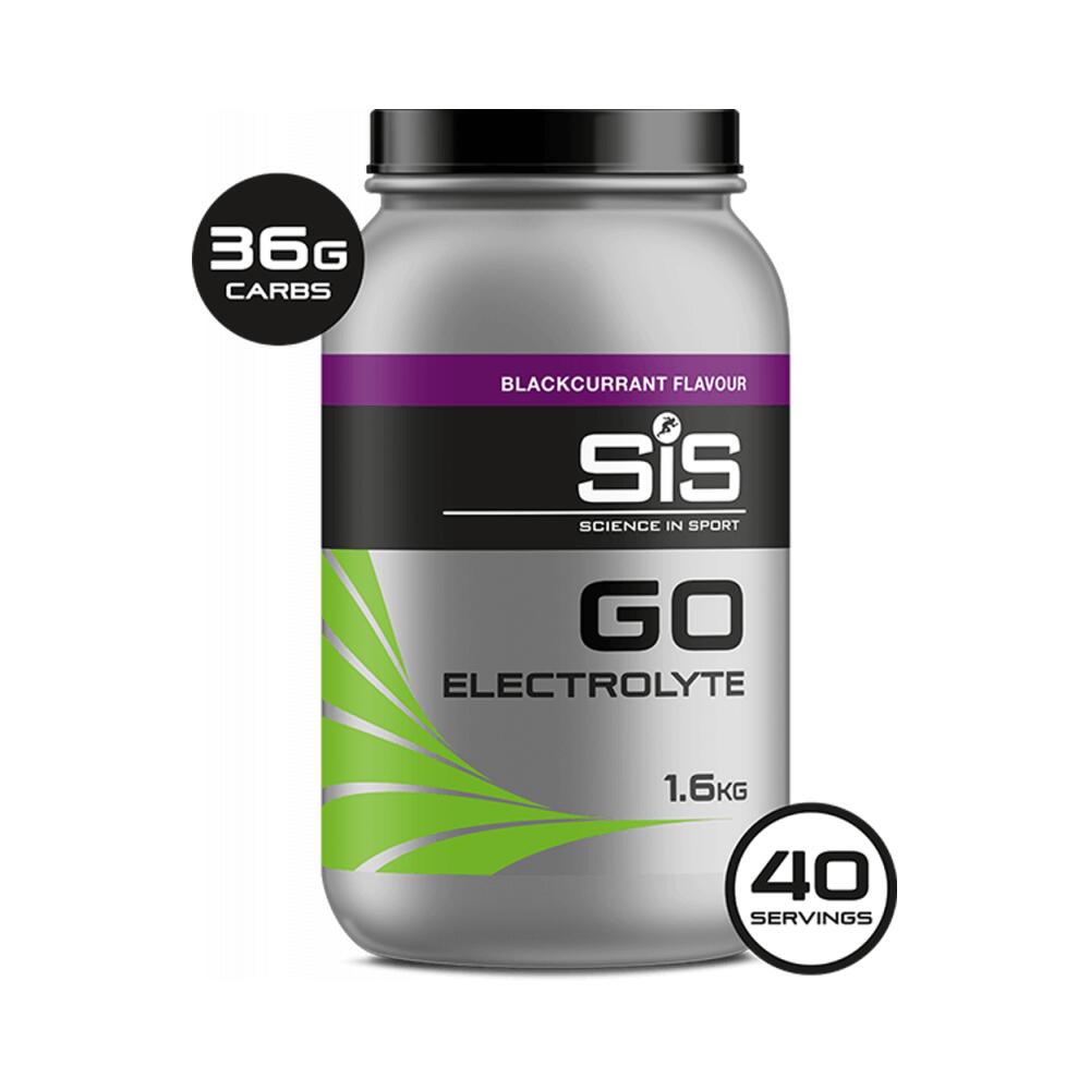 SCIENCE IN SPORT SIS GO Electrolyte Powder (1600g) Blackcurrant - Energie & Uithoudingsvermogen