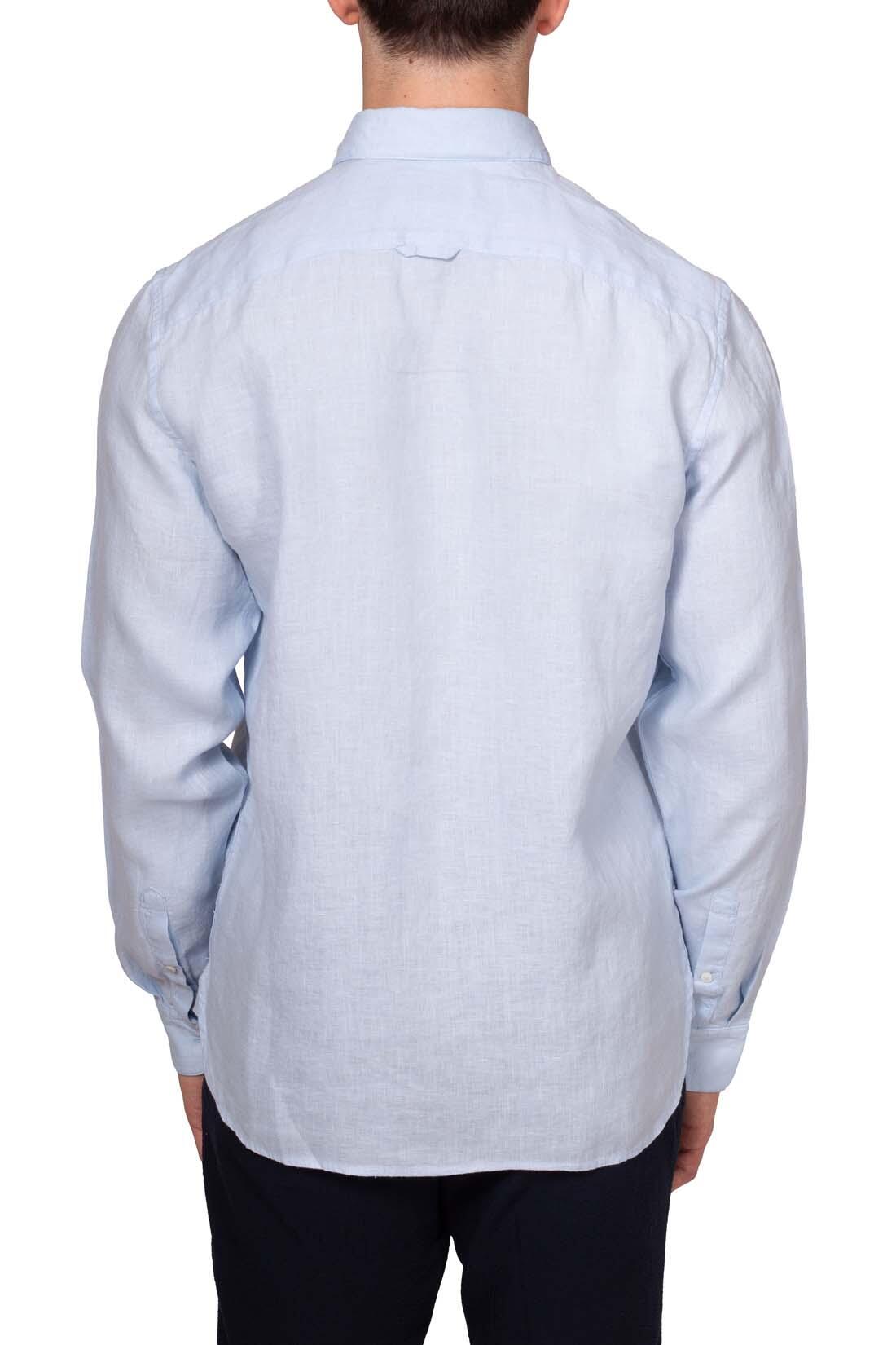 Camicia uomo slim button-down in lino 3/6
