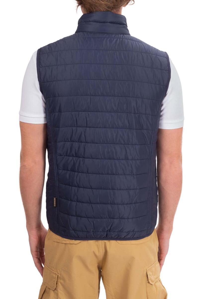 Piumino uomo smanicato con logo patch 3/4