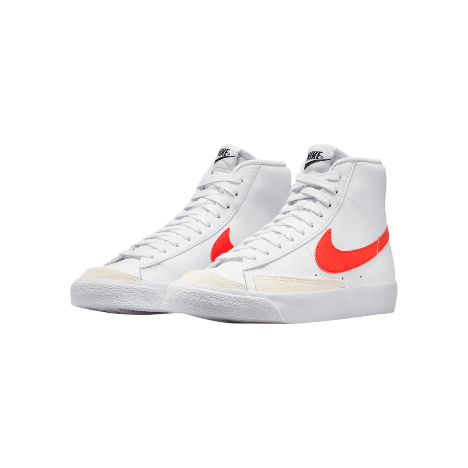 Nike Blazer Mid '77 Enfants — Baskets Mid Blanc/Rouge 2/3