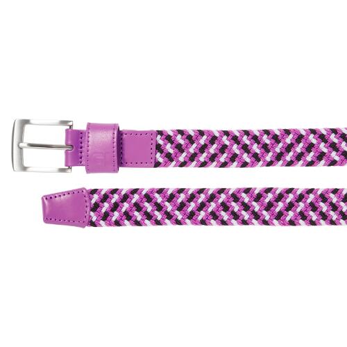 Footjoy Braided Golfriem Dames Zwart/Wit/Berry 4/4