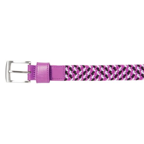 Footjoy Braided Golfriem Dames Zwart/Wit/Berry 3/4