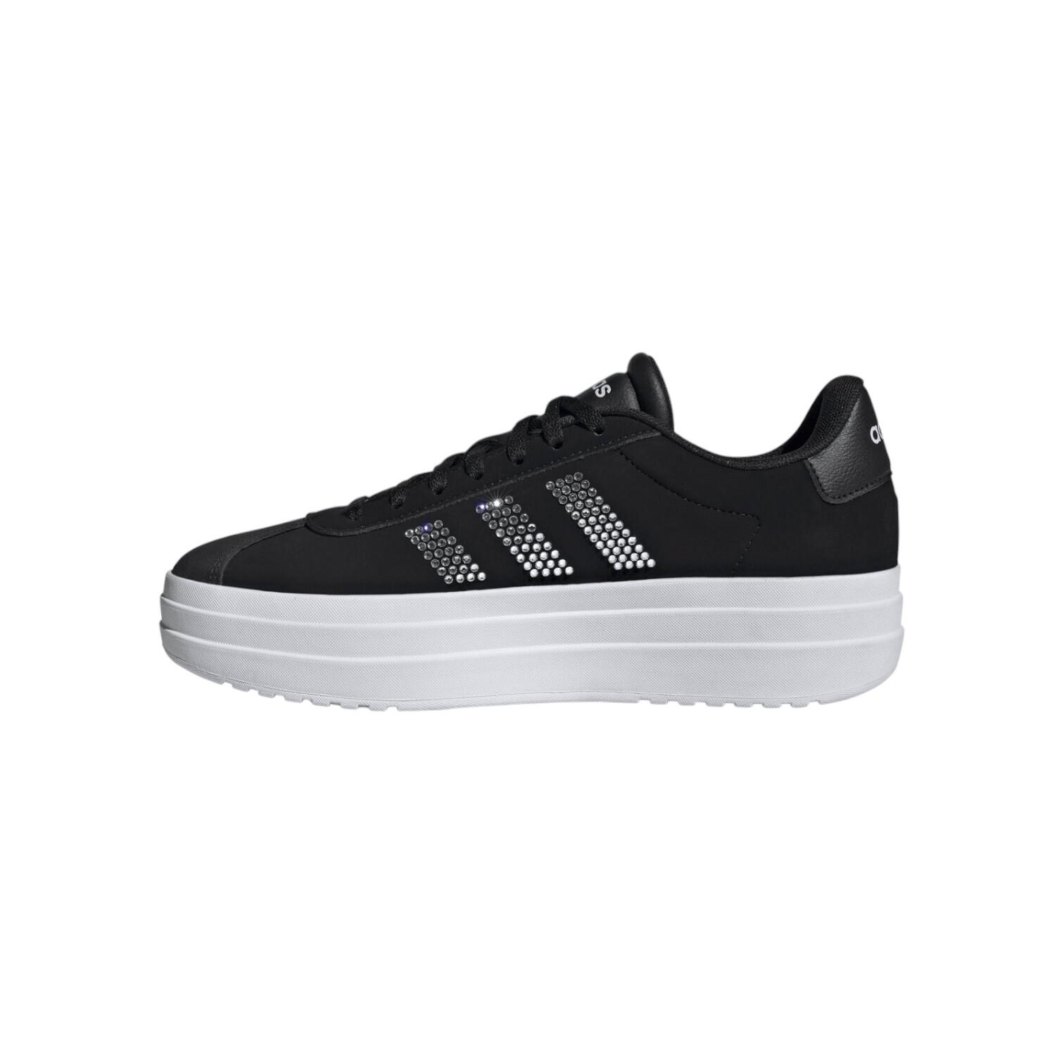 ADIDAS VL Court Bold Preto/Branco/Rosa – Feminino 2/3
