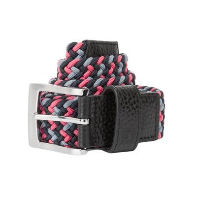 Footjoy braided golfriem heren zwart/flint/hibiscus