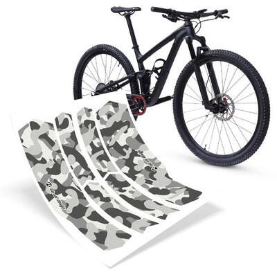 Fahrrad Schutzfolie Aufkleber für den Hinterbau matt Kratz- & Steinschlagschutz