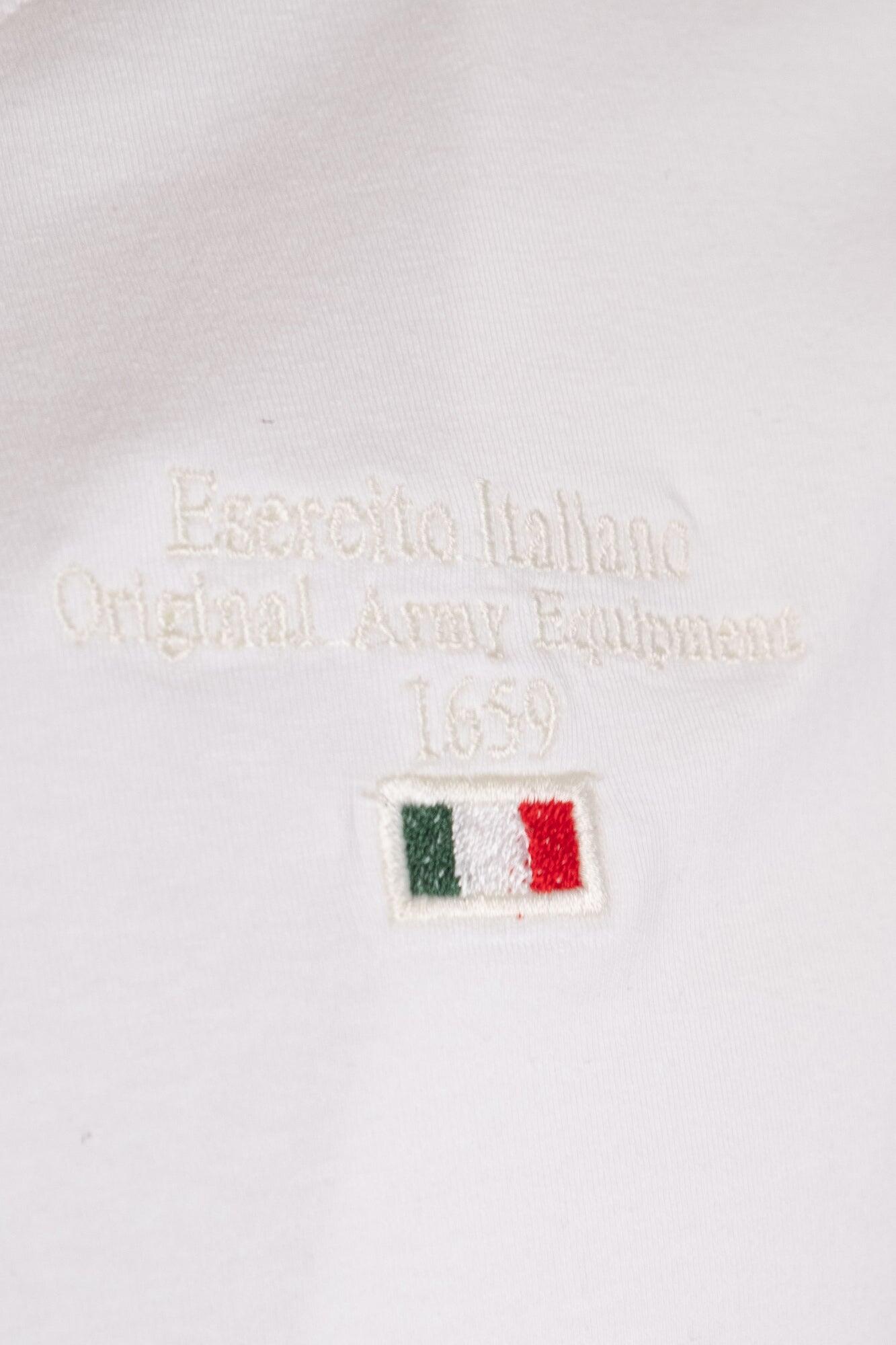 T-shirt Esercito a maniche corte bianca in cotone uomo 3/4