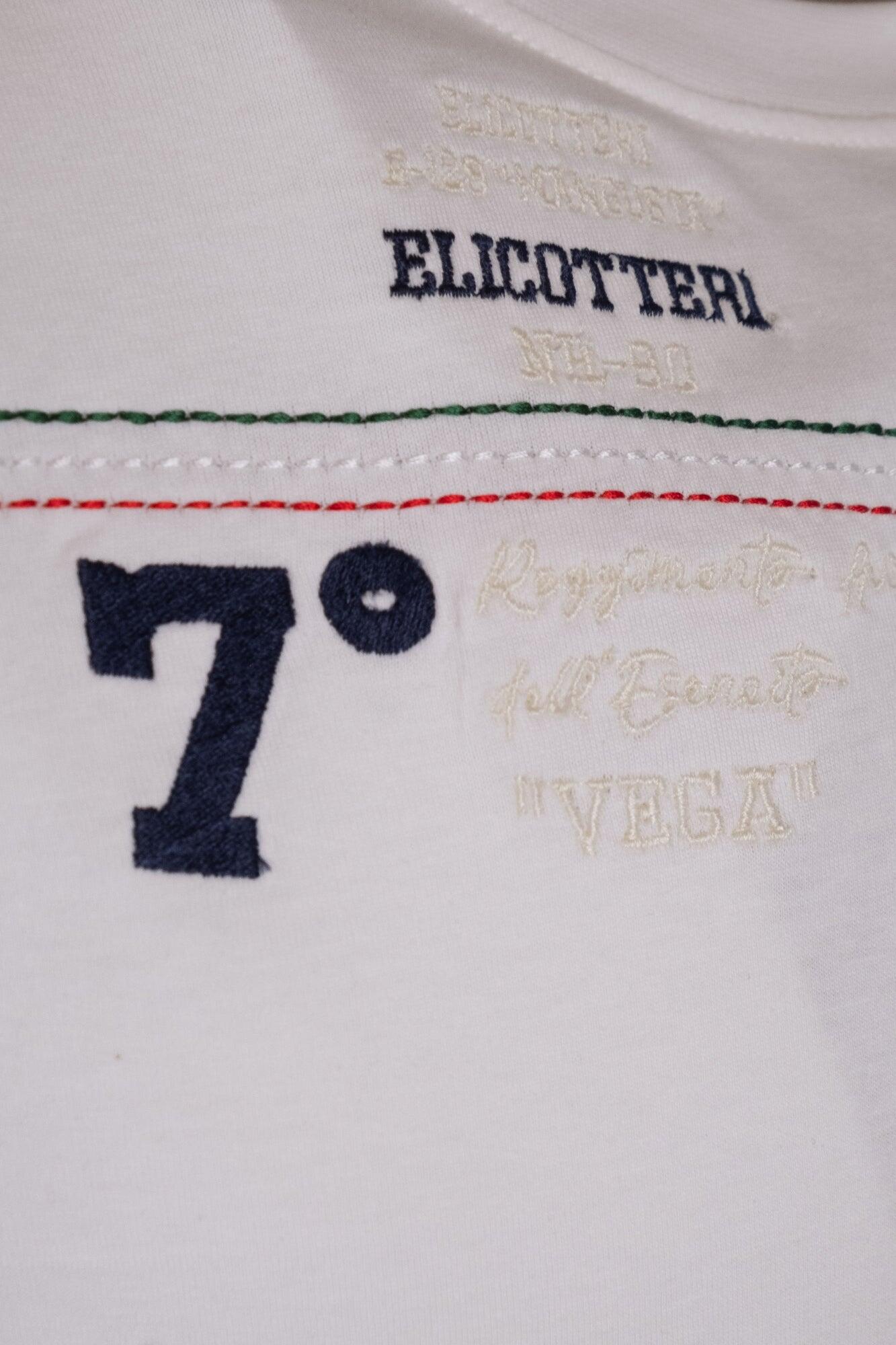 T-shirt Aviazione Esercito a maniche corte bianca in cotone uomo 3/5