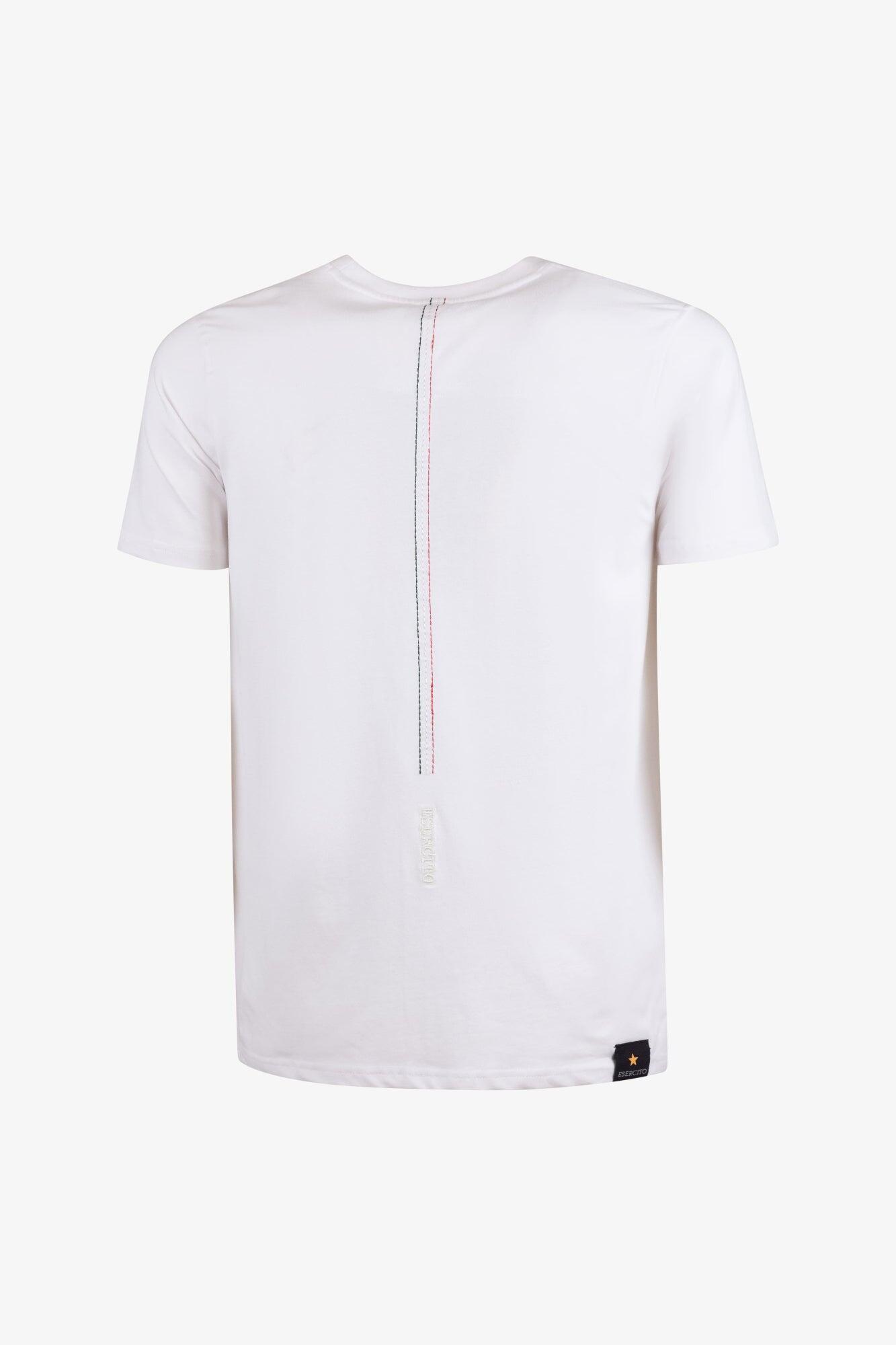 T-shirt Esercito a maniche corte bianca in cotone uomo 2/4