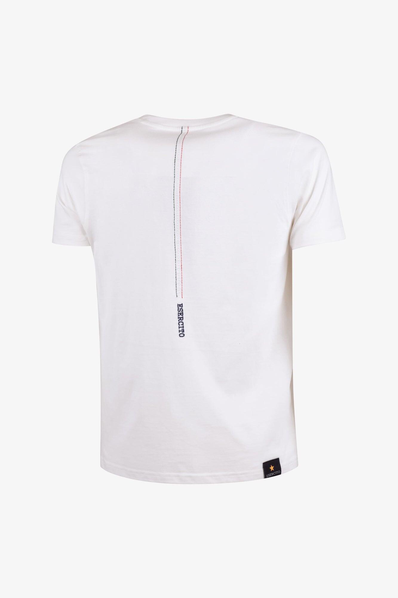 T-shirt Aviazione Esercito a maniche corte bianca in cotone uomo 2/5