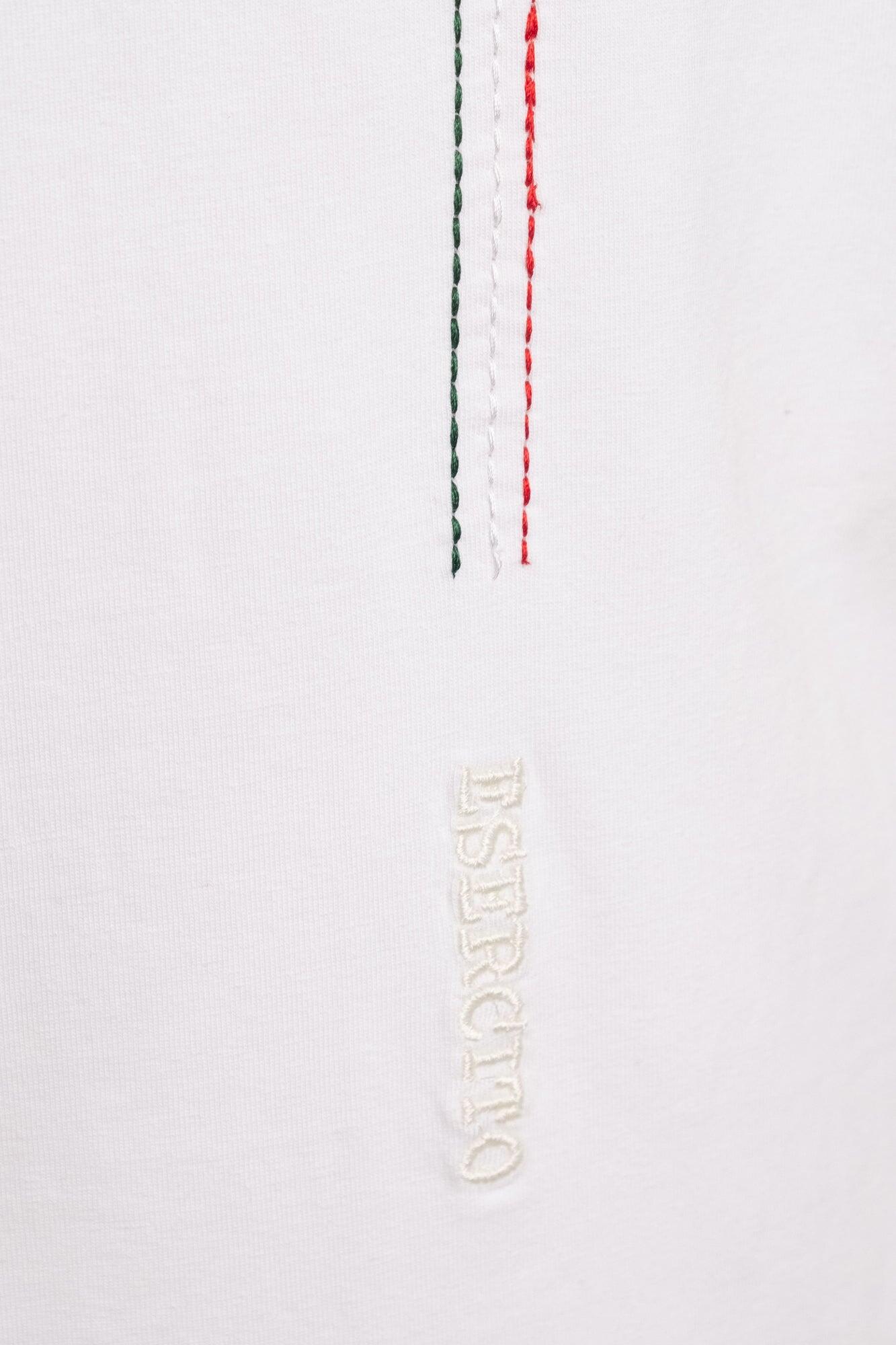 T-shirt Esercito a maniche corte bianca in cotone uomo 4/4