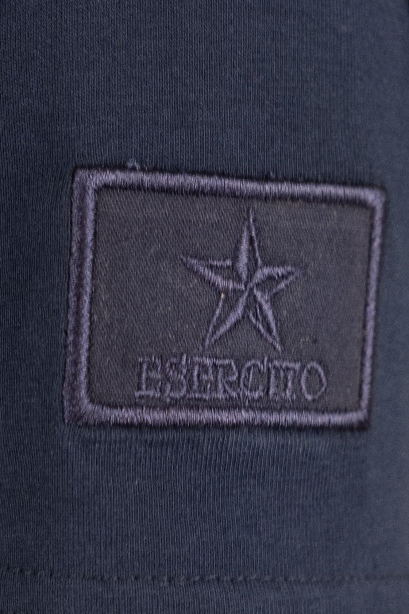 T-shirt Esercito Accademia Militare a maniche corte blu in cotone uomo 3/4
