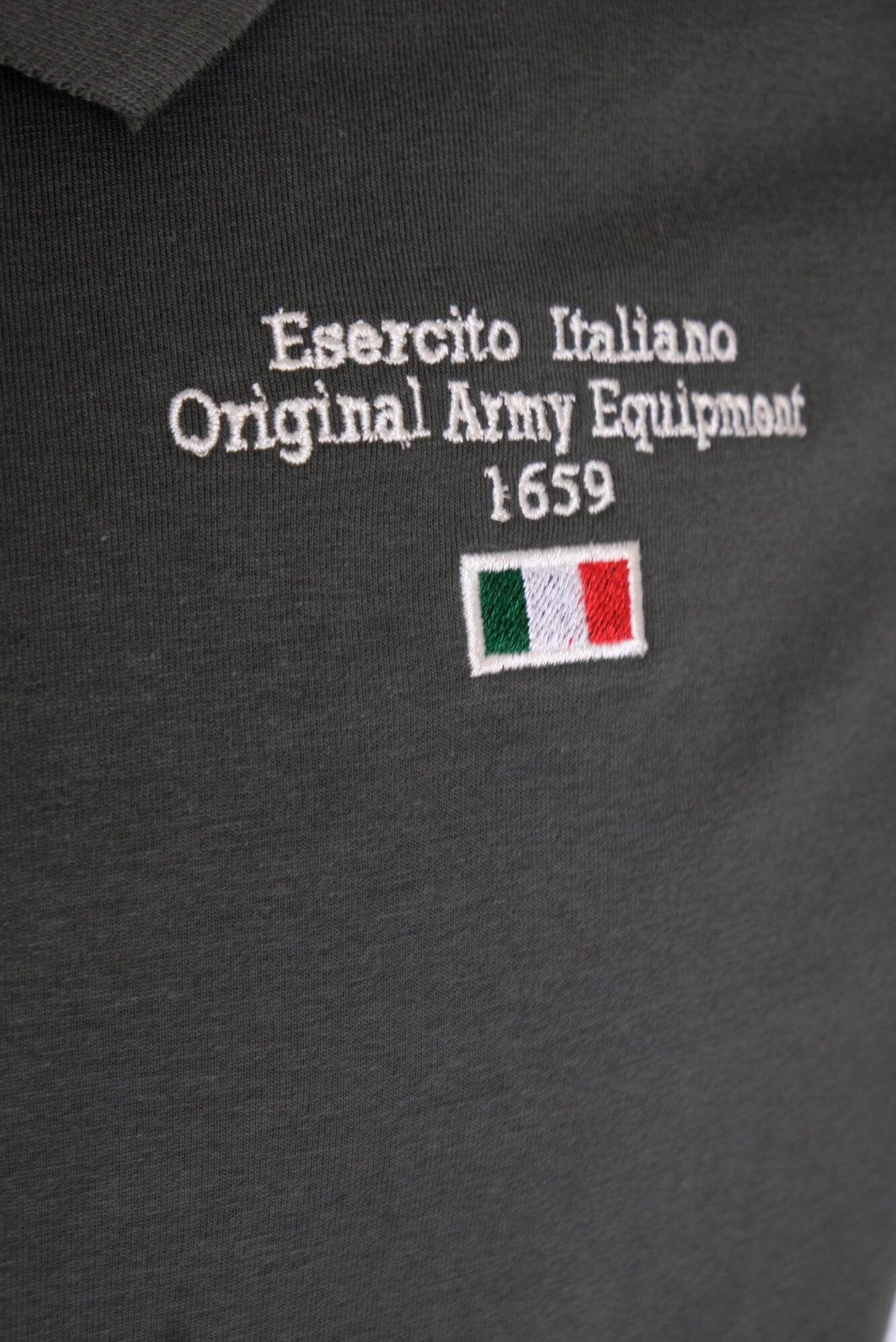 Polo Esercito a maniche corte militare in cotone uomo 3/4