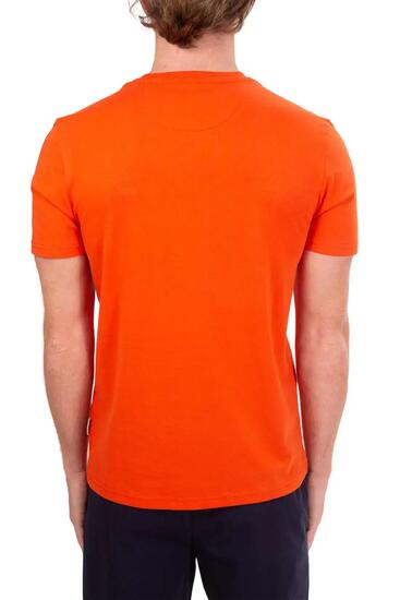 T-shirt - Homme - Coton, Col rond, Patch - Suri - Blanc