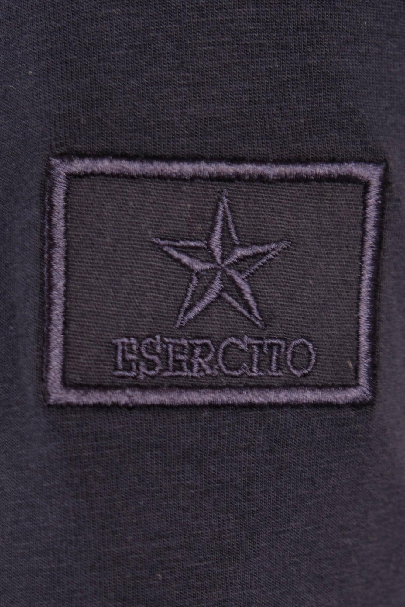 Polo Esercito a maniche corte blu in cotone uomo 4/4