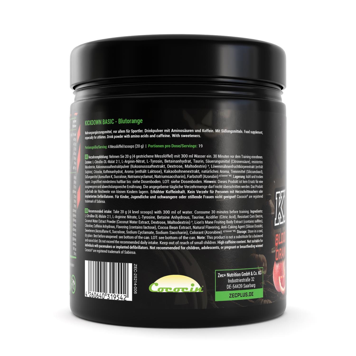 Zec+ Kickdown Nitro (19 serv) Blood Orange - Pré-entraînement 3/3