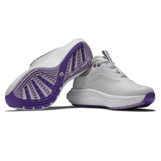 Footjoy Quantum Dames Golfschoenen Grijs Wit Paars 4/5