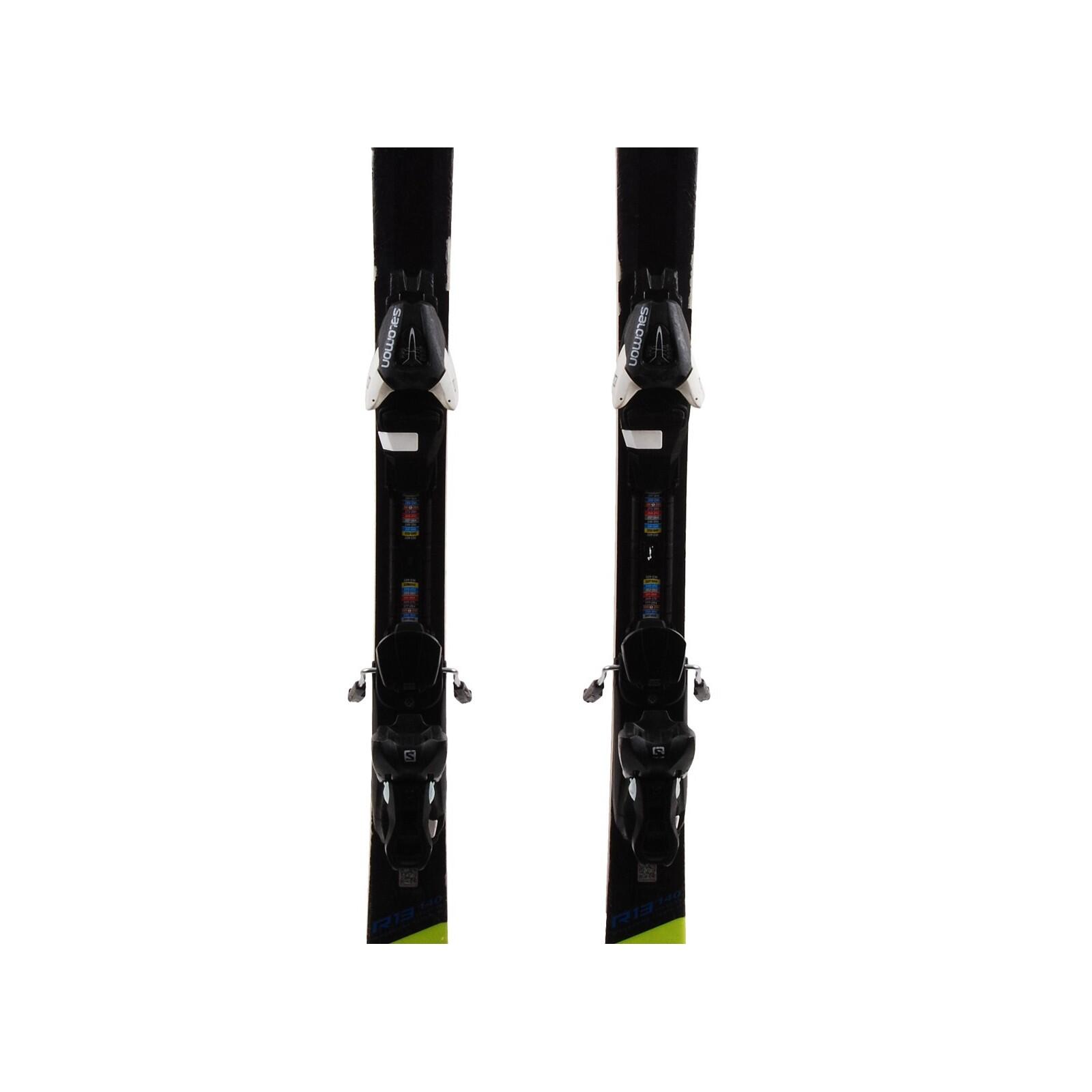 RECONDITIONNE - Ski Junior Salomon X Race Sw + Fixations 3/4