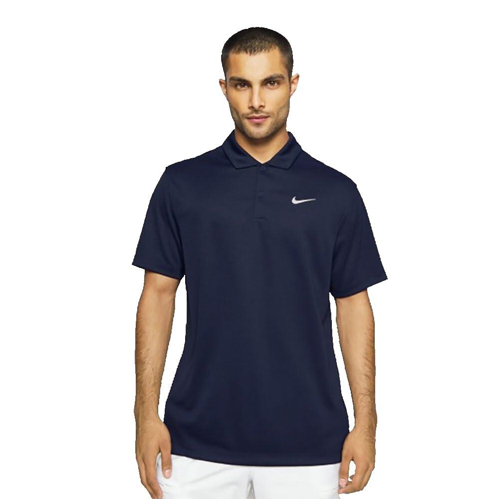 Polo à Manches Courtes Nike en Bleu Marine 1/3