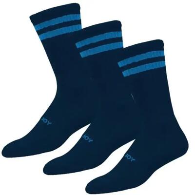 Footjoy comfortsof crew golfsokken 3 paar heren lang navy 39-46