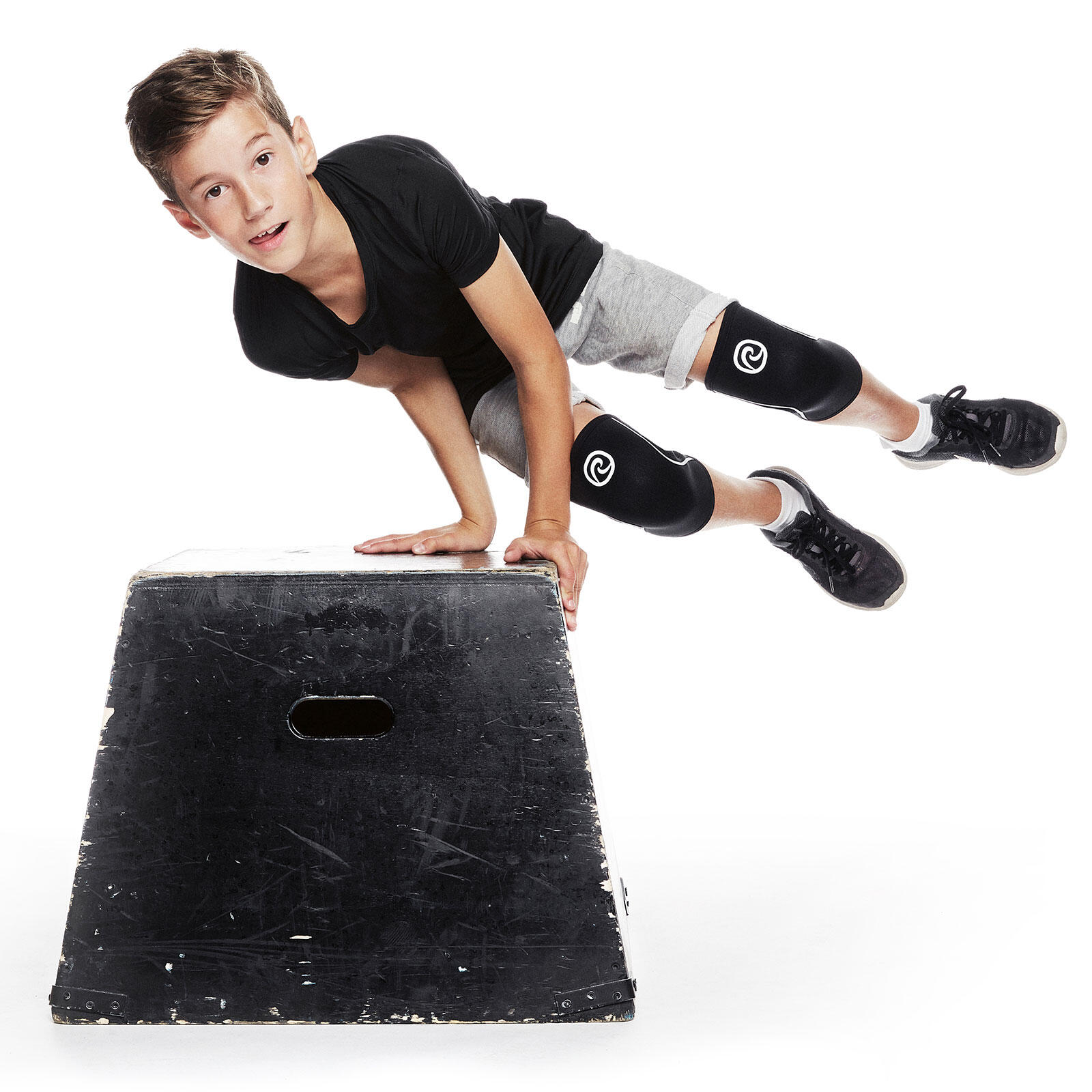 Rehband Rx Knee Sleeve Junior – Genouillère enfant haltérophilie/fitness 3/4