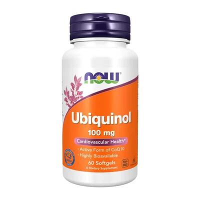 Now foods ubiquinol 100 mg (60 softgels) unflavoured
