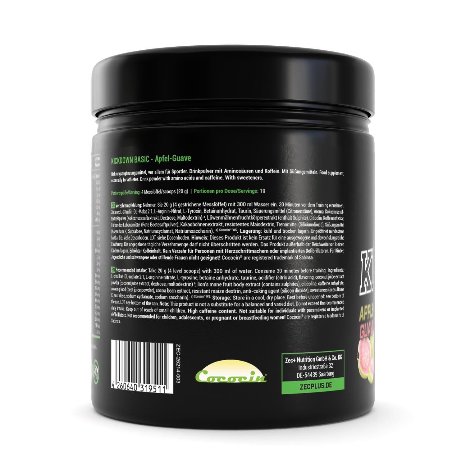 Zec+ Kickdown Nitro (19 serv) Apple-Guava - Pré-entraînement 3/4