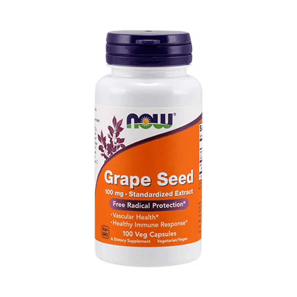 Now Foods Grape Seed 100 mg Standardized Extract (100 vcaps) Unflavoured 1/3