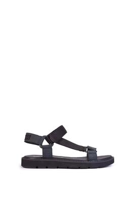 Sandalen - dames - bailey park - leer, memoryfoam - zwart
