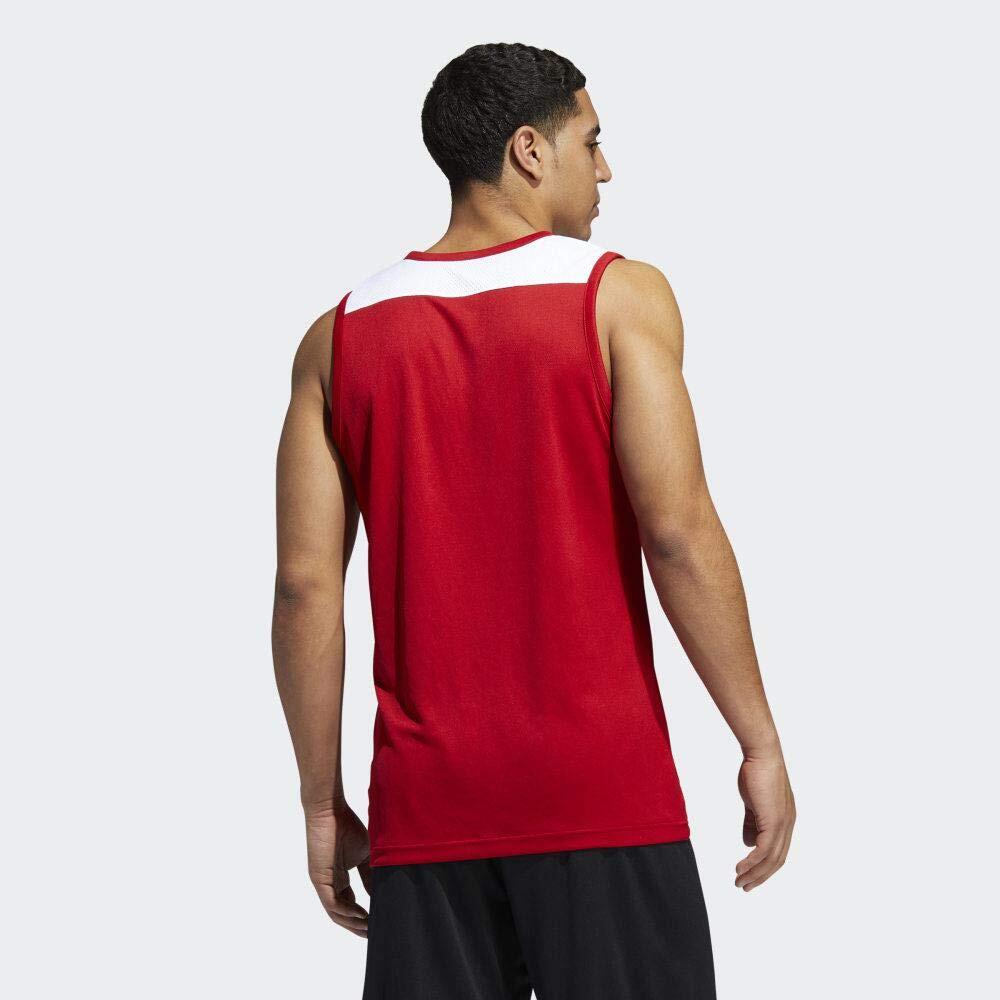 Adidas Creator 365 Canotta da Basket Uomo - Rosso Potente/Bianco, XL 3/5