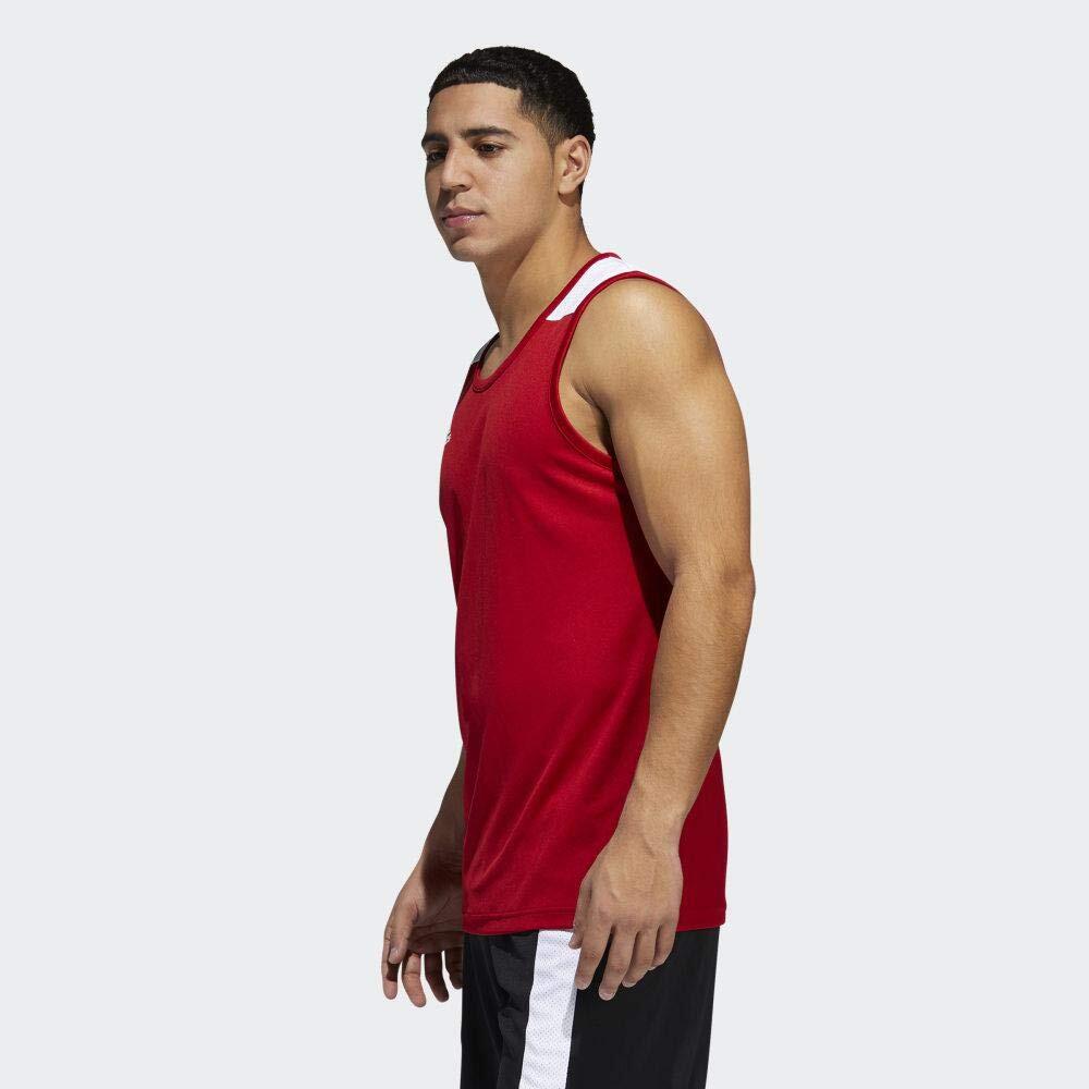 Adidas Creator 365 Canotta da Basket Uomo - Rosso Potente/Bianco, XL 2/5