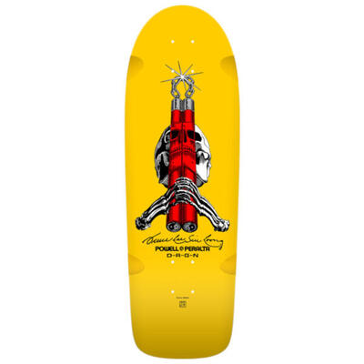 Skate deck old school powell peralta skull & nunchucks bruce lee collab 10''