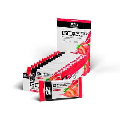 Sis go energy bake (12x50g) strawberry - functionele voeding - eiwit snacks