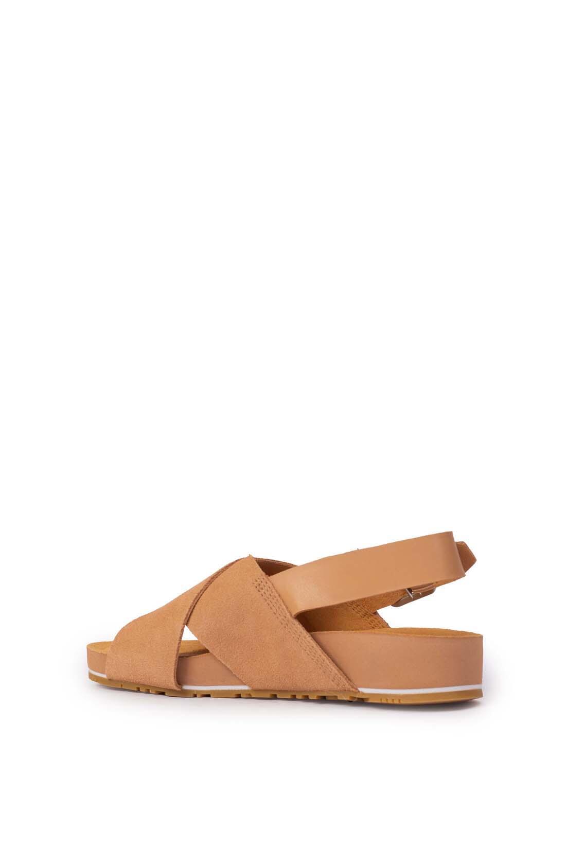 Sandalen - Casual - Dames - Model Malibu Waves - Suède, brede pasvorm - Bruin 3/5