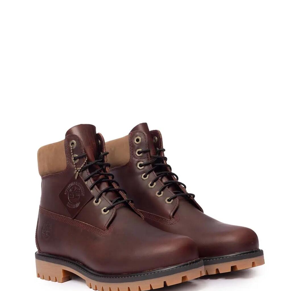 Timberland Heritage 6 Inch Waterproof Leather Men's Burgundy Boots