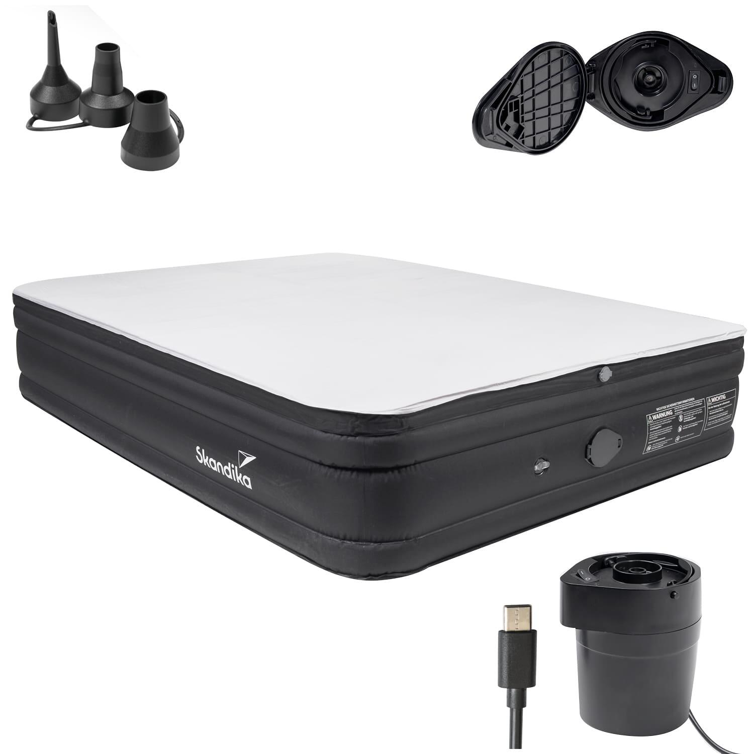 SKANDIKA Nafukovací matrace Sveja Flex Plus dvoulůžková s pumpou a taškou